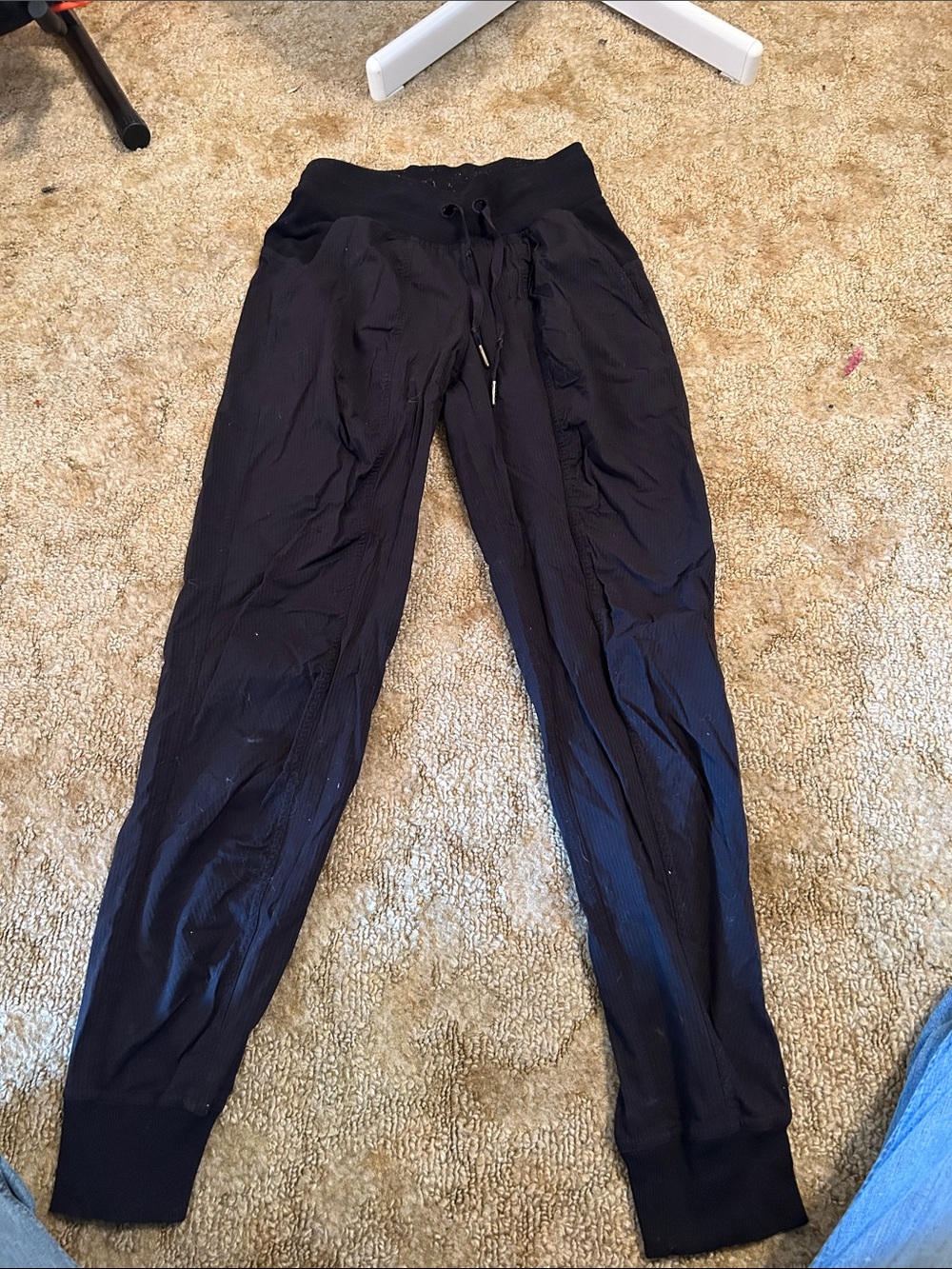 lululemon athletica Black Ribbed-Waist Jogger Pants